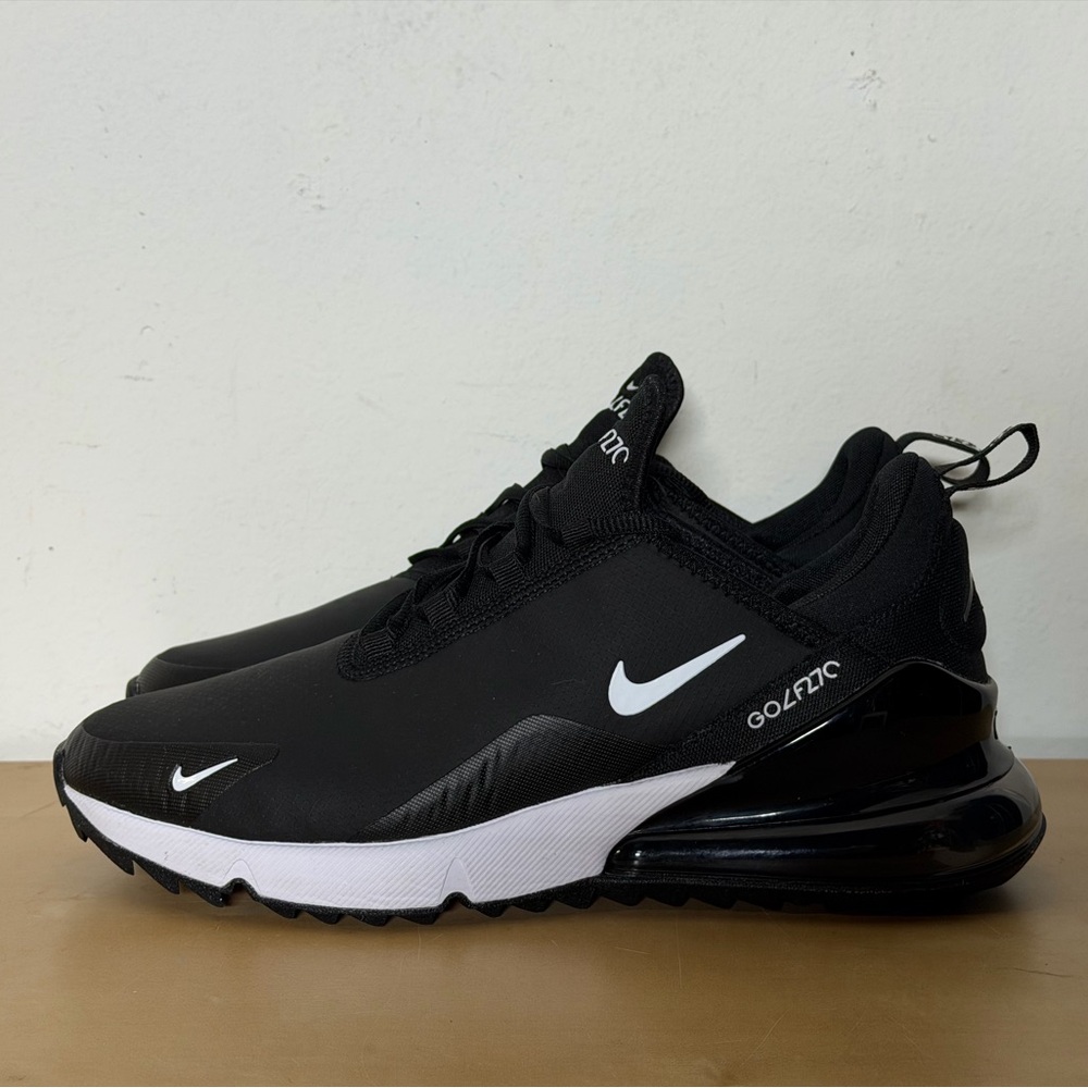Nike Air Max 270 Golf Black White Sneakers CK6483-001 Men’s Size 8 - Picture 2 of 8